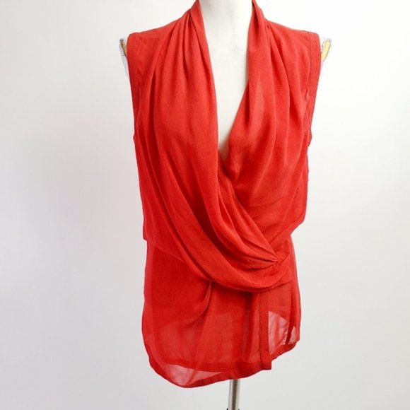 Helmut Lang 100% silk sleeveless blouse - sz small - Picture 2 of 8